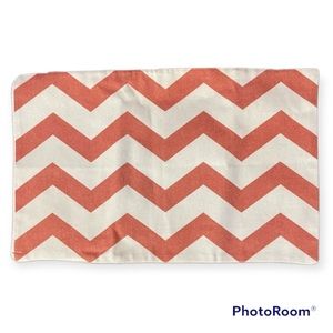 NWOT - Chevron patterned pillow cover Orange Size 11”x 18”